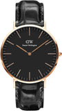 Buy Shop Daniel Wellington Classic Reading Black Dial Black Leather Strap Watch For Men - DW00100129 USA Online