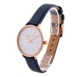 Buy Shop Michael Kors Pyper Analog White Dial Black Leather Strap Watch For Women - MK2804 USA Online