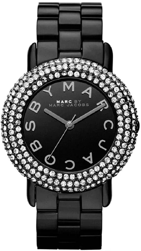 Buy Shop Marc Jacobs Marci Black Dial Black Steel Dial Strap Watch for Women - MBM3193 USA Online