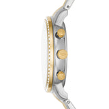 Buy Shop Fossil Neutra Chronograph Mother of Pearl White Dial Two Tone Steel Strap Watch for Women - ES5216 USA Online