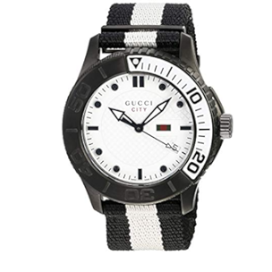 Buy Shop Gucci G Timeless XL White Dial Two Tone NATO Strap Watch For Men - YA126243 USA Online