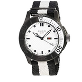 Buy Shop Gucci G Timeless XL White Dial Two Tone NATO Strap Watch For Men - YA126243 USA Online