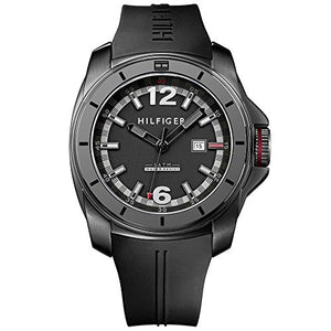 Buy Shop Tommy Hilfiger Windsurf Black Dial Black Rubber Strap Watch for Men- 1791114 USA Online