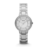 Buy Shop Fossil Virginia Silver Dial Silver Steel Strap Watch for Women - ES3282 USA Online