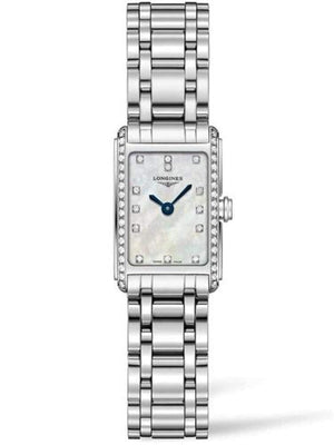 Buy Shop Longines Dolcevita Diamonds Mother of Pearl Dial Silver Steel Strap Watch for Women - L5.258.0.87.6 USA Online
