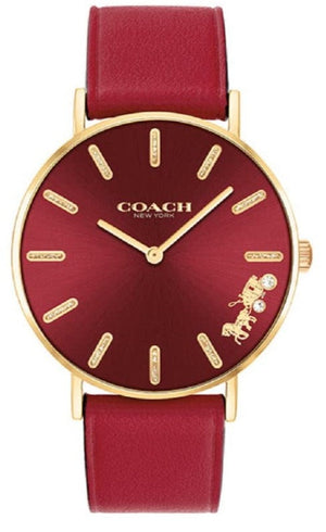 Buy Shop Coach Perry Red Dial Red Leather Strap Watch for Women - 14503867 USA Online