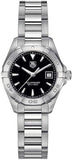 Tag Heuer Aquaracer Quartz Black Dial Silver Steel Strap Watch for Women - WBD1410.BA0741