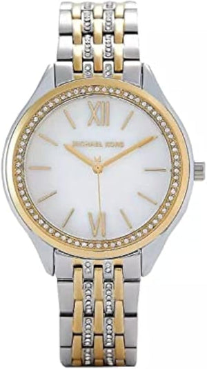 Buy Shop Michael Kors Mindy Three Hand White Dial Two Tone Steel Strap Watch For Women - MK7084 USA Online