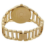 Buy Shop Calvin Klein Stately White Dial Gold Steel Strap Watch for Women - K3G2352W USA Online