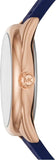Buy Shop Michael Kors Janelle Three Hand Blue Dial Blue Rubber Strap Watch For Women - MK7140 USA Online