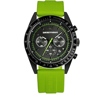Buy Shop Emporio Armani Sports Analog Black Dial Green Rubber Strap Watch For Men - AR6115 USA Online