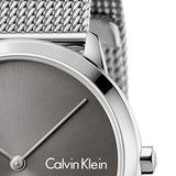 Buy Shop Calvin Klein Minimal Grey Dial Silver Mesh Bracelet Watch for Men - K3M211Y3 USA Online