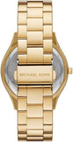 Buy Shop Michael Kors Runway Gold Dial Gold Steel Strap Watch For Women - MK4732 USA Online