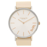 Buy Shop Coach Perry White Dial White Leather Strap Watch for Women - 14503117 USA Online