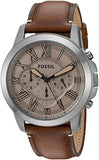 Buy Shop Fossil Grant Chronograph Brown Dial Brown Leather Strap Watch for Men - FS5214 USA Online