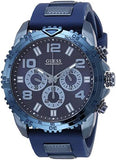Buy Shop Guess Velocity Chronograph Blue Dial Blue Rubber Steel Strap Watch for Men - W0599G4 USA Online