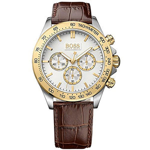 Buy Shop Hugo Boss Ikon White Dial Brown Leather Strap Watch for Men - 1513174 USA Online