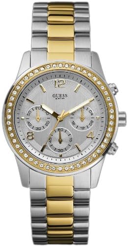Buy Shop Guess Mini Spectrum Analog Silver Dial Two Tone Steel Strap Watch For Women - W0122L2 USA Online