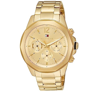Buy Shop Tommy Hilfiger Lars Chronograph Gold Dial Gold Steel Strap Watch For Men - 1792060 USA Online