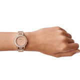 Buy Shop Fossil Jesse Crystal Rose Gold Dial Rose Gold Steel Strap Watch for Women - ES3020 USA Online