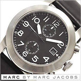 Marc Jacobs Larry Black Dial Black Leather Strap Watch for Men - MBM5033