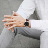 Buy Shop Daniel Wellington Bristol Black Dial Brown Leather Strap Watch For Men - DW00100125 USA Online