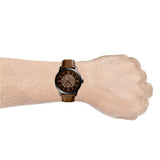Buy Shop Fossil Townsman Automatic Black Dial Brown Leather Strap Watch for Men - ME3155 USA Online