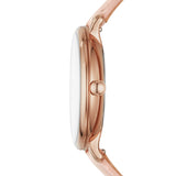 Buy Shop Fossil Jacqueline Three Hand Mother of Pearl Dial Pink Leather Strap Watch for Women - ES4671 USA Online