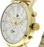 Buy Shop Tommy Hilfiger Quartz White Dial Gold Steel Strap Watch for Men - 1791455 USA Online