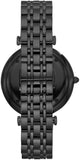 Buy Shop Emporio Armani Gianni T Bar Analog Black Dial Black Steel Strap Watch For Men - AR11299 USA Online