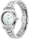 Buy Shop Emporio Armani Federica Mother of Pearl Dial Silver Steel Strap Watch For Women - AR11557 USA Online