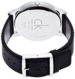 Buy Shop Calvin Klein City Date Silver Dial Black Leather Strap Watch for Men - K2G2G1C6 USA Online
