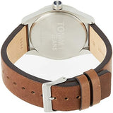 Buy Shop Tommy Hilfiger Monogram Pop Quartz Silver Dial Brown Leather Strap Watch For Men - 1791772 USA Online