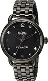 Coach Delancey Black Dial Black Steel Strap Watch For Women - 14502812