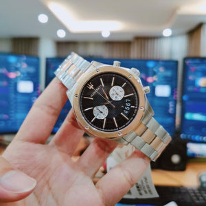 Buy Shop Maserati Circuito Chronograph Black Dial Two Tone Steel Strap Watch For Men - R8873627004 USA Online