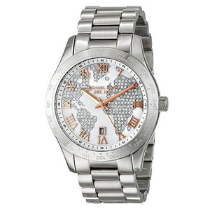 Buy Shop Michael Kors Layton Silver Dial Silver Steel Strap Watch for Women - MK5958 USA Online