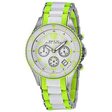 Buy Shop Marc Jacobs Rock Chronograph White Dial White & Green Silicone Strap Watch for Women - MBM2592 USA Online