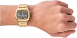 Buy Shop Fossil Retro Digital Gold Dial Gold Steel Strap Watch for Men - FS5843 USA Online