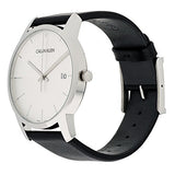 Buy Shop Calvin Klein City White Dial Black Leather Strap Watch for Men - K2G2G1CD USA Online