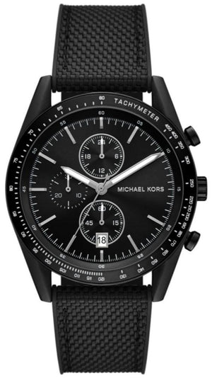 Buy Shop Michael Kors Accelerator Chronograph Black Dial Black Nylon Strap Watch for Men - MK9143 USA Online