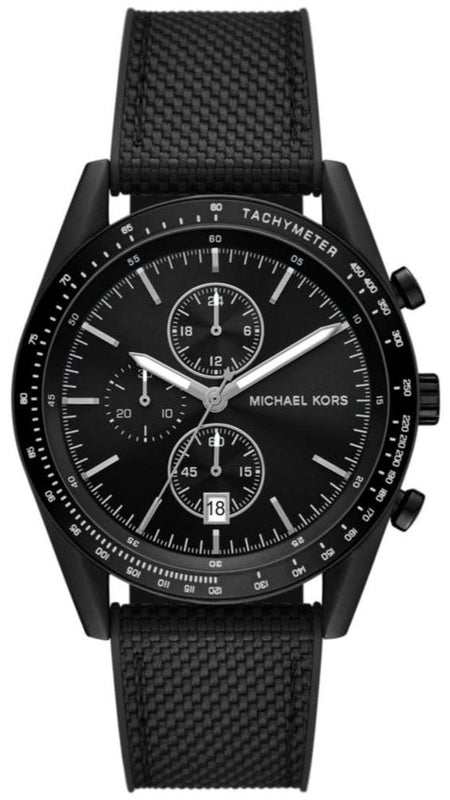 Buy Shop Michael Kors Accelerator Chronograph Black Dial Black Nylon Strap Watch for Men - MK9143 USA Online