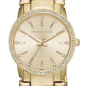 Buy Shop Michael Kors Nini Three Hand Gold Dial Gold Steel Strap Watch For Women - MK3235 USA Online