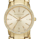 Buy Shop Michael Kors Nini Three Hand Gold Dial Gold Steel Strap Watch For Women - MK3235 USA Online