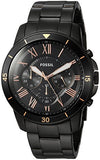 Buy Shop Fossil Grant Sport Chronograph Black Dial Black Steel Strap Watch for Men - FS5374 USA Online