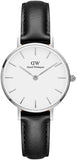 Buy Shop Daniel Wellington Classic Petite Sheffield White Dial Black Leather Strap Watch For Women - DW00100186 USA Online