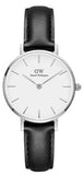 Buy Shop Daniel Wellington Classic Petite Sheffield White Dial Black Leather Strap Watch For Women - DW00100242 USA Online