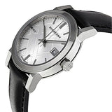 Buy Shop Burberry The City Silver Dial Black Leather Strap Watch for Women - BU9106 USA Online