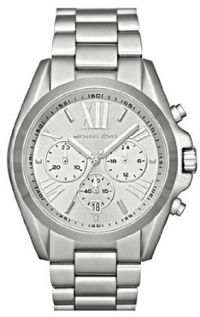 Buy Shop Michael Kors Bradshaw Silver Dial Silver Steel Strap Watch for Men - MK5535 USA Online
