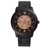 Buy Shop Fossil Neutra Automatic Skeleton Black Dial Black Steel Strap Watch for Men - ME3183 USA Online