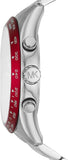 Buy Shop Michael Kors Layton Chronograph Red Dial Silver Steel Strap Watch For Men - MK8822 USA Online